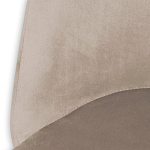 Барный стул со спинкой и металлической подставкой на 4-х деревянных ножках Бежевый Велюр Vendramin Chair варинант исполнения - 3 | Loft Concept в Орле