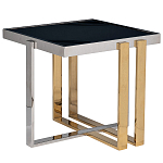 Столик журнальный квадратный с основанием в оттенках хром и золото Harmony Color and Shapes варинант исполнения - 1 | Loft Concept в Орле