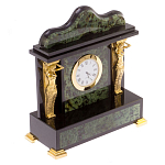 Часы настольные из натурального камня Нефрит с декором в виде Кариатиды Caryatid Stone Clock варинант исполнения - 2 | Loft Concept в Орле