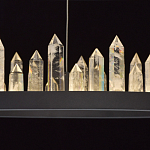 Люстра с двумя кольцами черного цвета с хрустальными элементами QUARTZ CRYSTAL варинант исполнения - 7 | Loft Concept в Орле