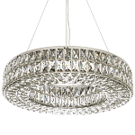 Круглая люстра с хрустальным декором Langlais Crystal Chrome Chandelier варинант исполнения - 1 | Loft Concept в Орле