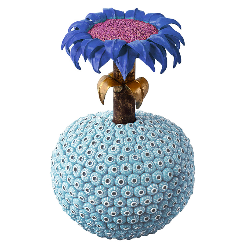 Статуэтка синий экзотический цветок Exotic Tropical Flower Голубой Синий Розовый Латунь в Орле | Loft Concept 