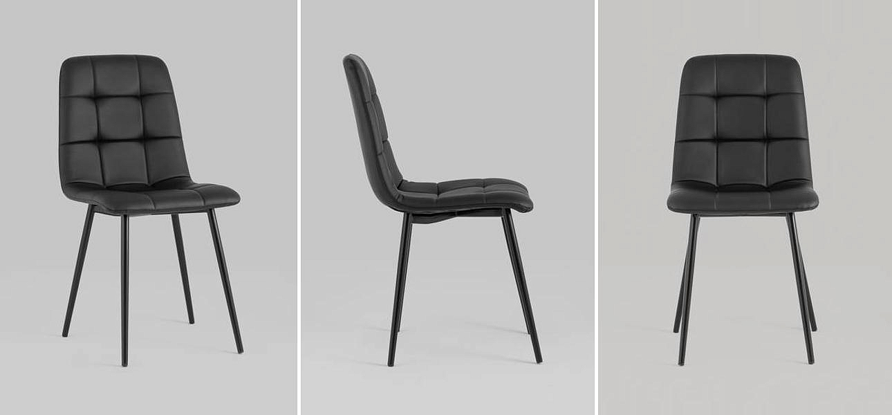 Стул NANCY S Chair Черная Экокожа Стул NANCY S Chair Черная Экокожа - Loft-Concept в Орле
