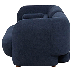 Дизайнерский двухместный диван с мягкими спинкой и подлокотниками синий Madelaine Sofa Blue варинант исполнения - 6 | Loft Concept в Орле