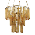 Люстра трёхъярусная золотого цвета Metal Tentacles варинант исполнения - 1 | Loft Concept в Орле