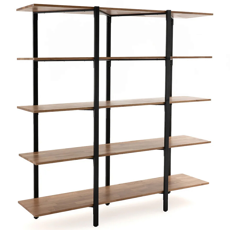 Стеллаж из массива дуба и стали Robson Rack Industrisal Metal Rust Древесина Черный в Орле | Loft Concept 