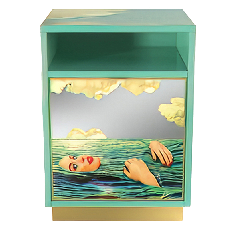 Прикроватная тумба Seletti Seagirl Голубой Золотой Прикроватная тумба Seletti Seagirl Голубой Золотой в Орле | Loft Concept