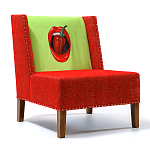 FUN Armchair "Chili Pepper" Red Дизайнерское кресло с цветным принтом варинант исполнения - 2 | Loft Concept в Орле