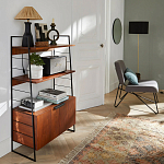 Стеллаж из стали и орехового дерева Derek Wood Rack варинант исполнения - 5 | Loft Concept в Орле