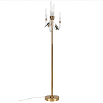 Торшер с 2-мя фигурками птиц на изогнутых прозрачных трубках Ganthea варинант исполнения - 4 | Loft Concept в Орле