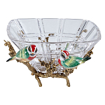 Чаша квадратная из прозрачного стекла с фигурками разноцветных птиц Eden Garden варинант исполнения - 1 | Loft Concept в Орле