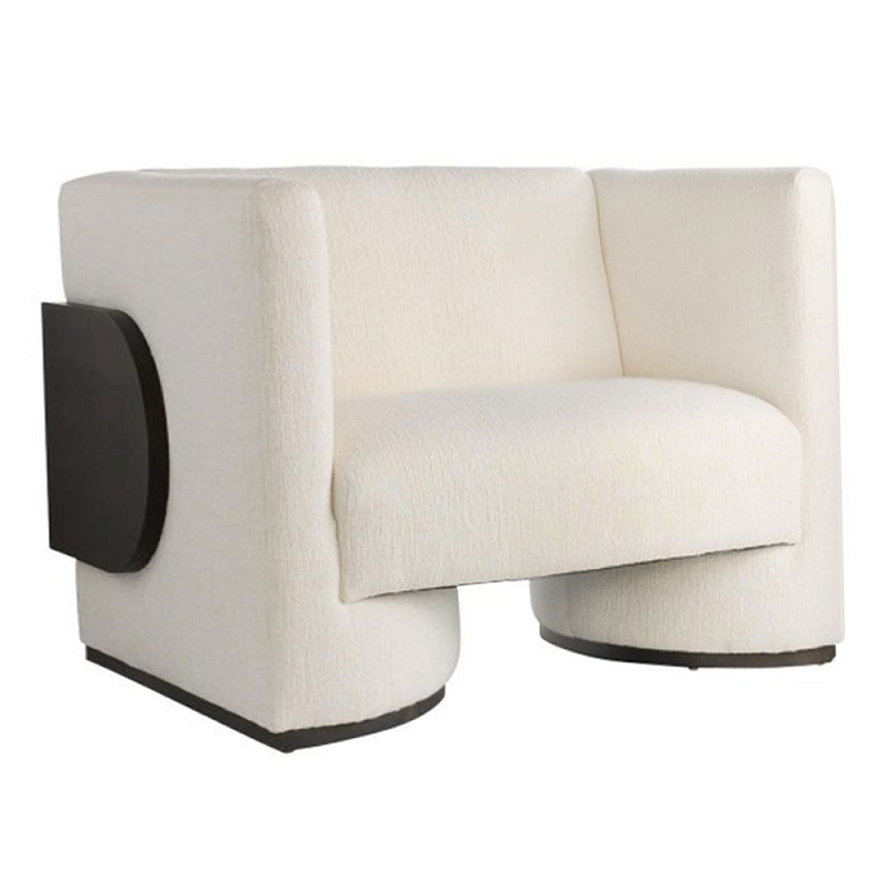 Кресло Florida Lounge Chair с элегантным деревянным декором Белый Черный Кресло Florida Lounge Chair с элегантным деревянным декором Белый Черный в Орле | Loft Concept