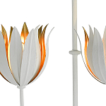 Люстра белая прямоугольная с абажурами в виде цветков тюльпана White Tulips варинант исполнения - 1 | Loft Concept в Орле