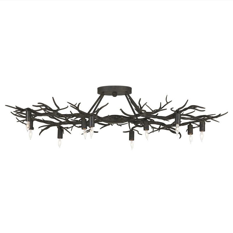 Потолочная люстра круглая в виде веток Branched Tree Chandeliers Темная бронза винтаж Потолочная люстра круглая в виде веток Branched Tree Chandeliers Темная бронза винтаж в Орле | Loft Concept