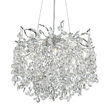 Люстра с хрустальными подвесками на металлических ветках Fairytree Light Silver Chandelier 10 варинант исполнения - 1 | Loft Concept в Орле
