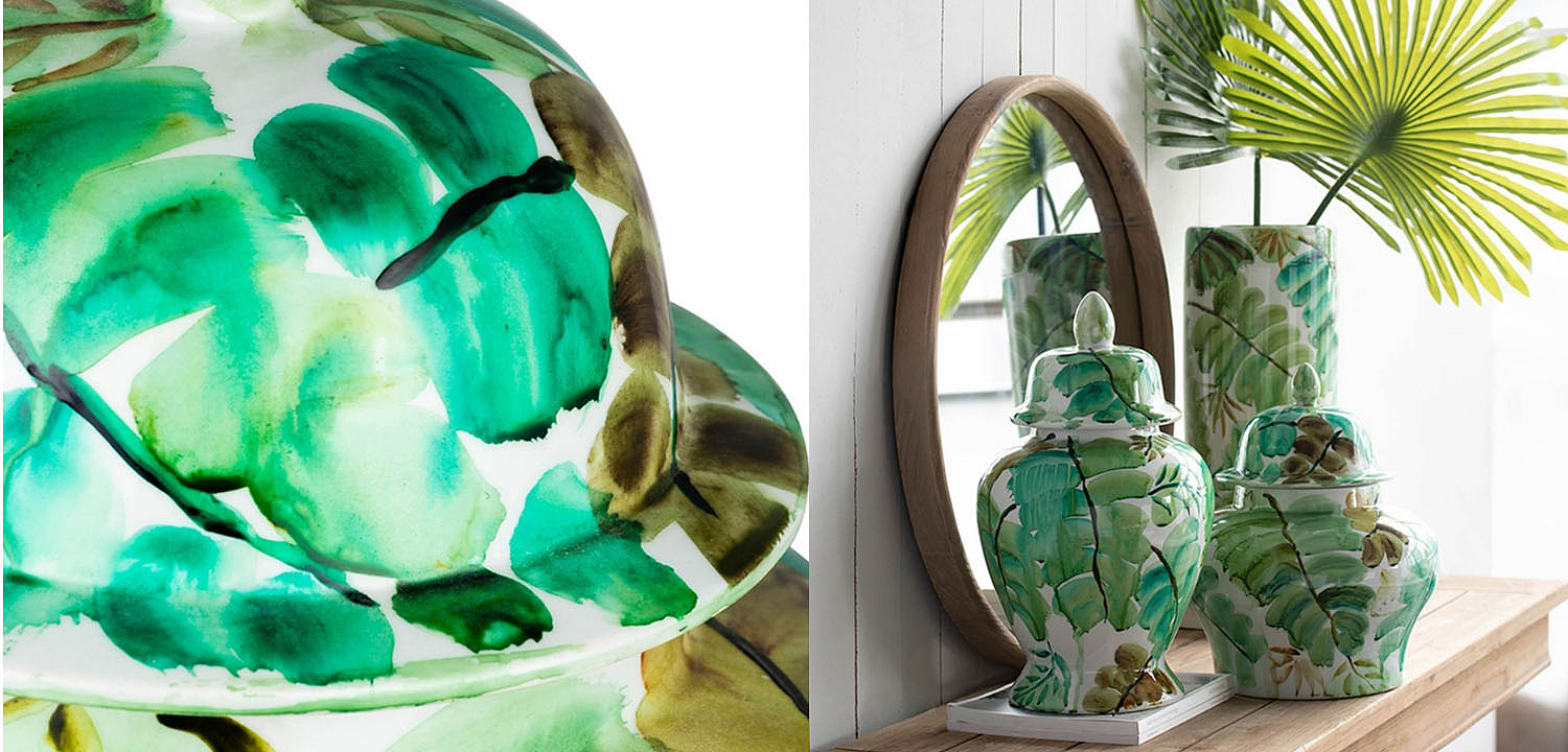 Ваза Vase Green Leaves II Ваза Vase Green Leaves II - Loft-Concept в Орле