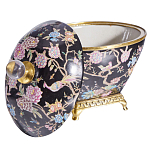 Шкатулка черного цвета с цветочной росписью Eden Garden варинант исполнения - 2 | Loft Concept в Орле