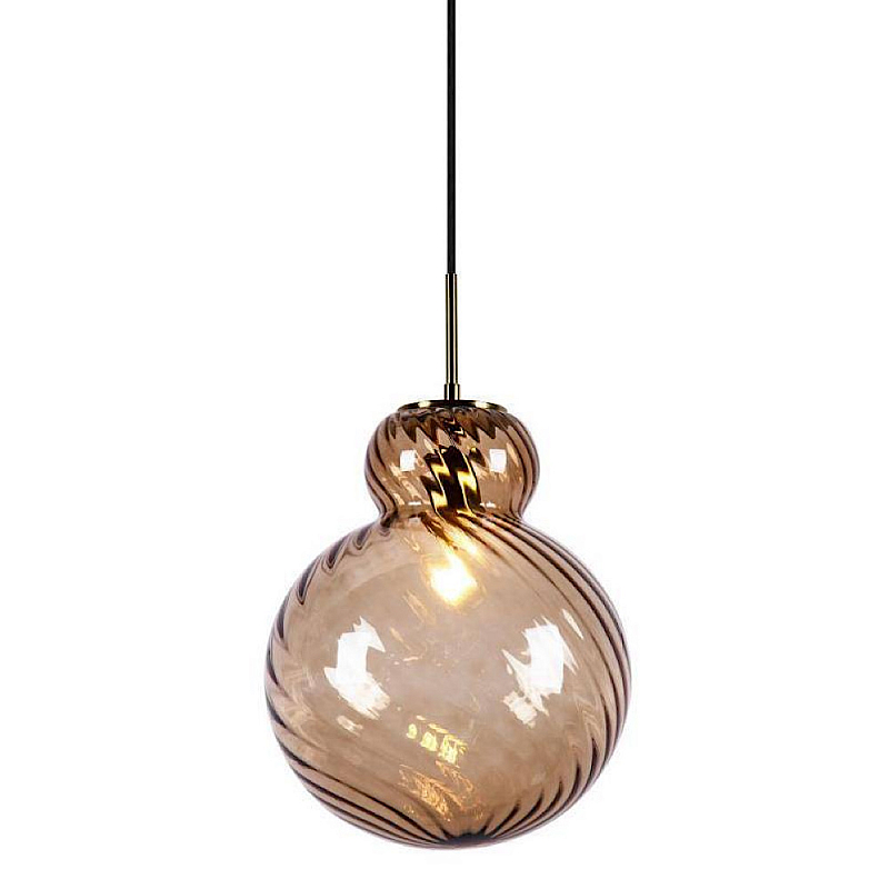 Подвесной светильник Amber RIBBED BASE Янтарный в Орле | Loft Concept 