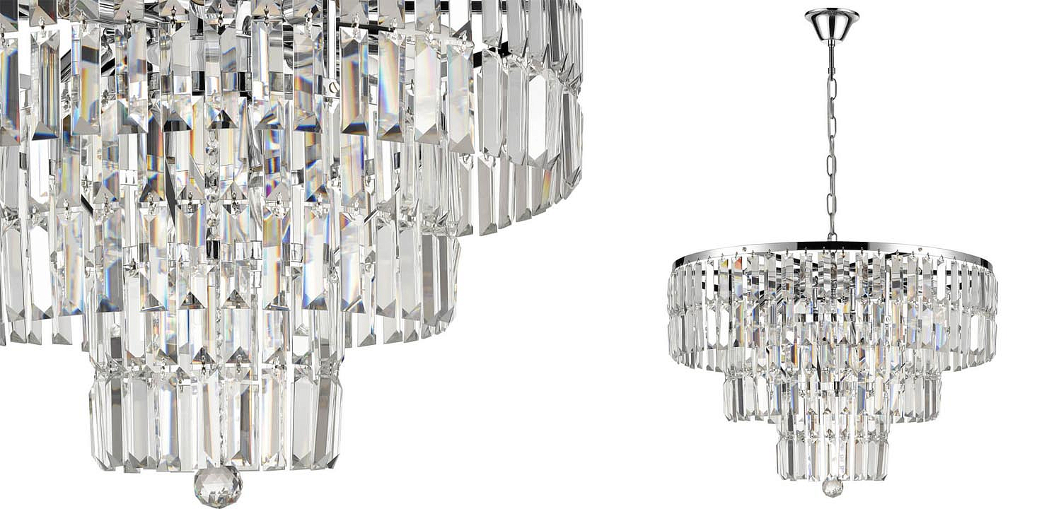 Люстра 1920s Odeon Chandelier chrome 60 Люстра 1920s Odeon Chandelier chrome 60 - Loft-Concept в Орле