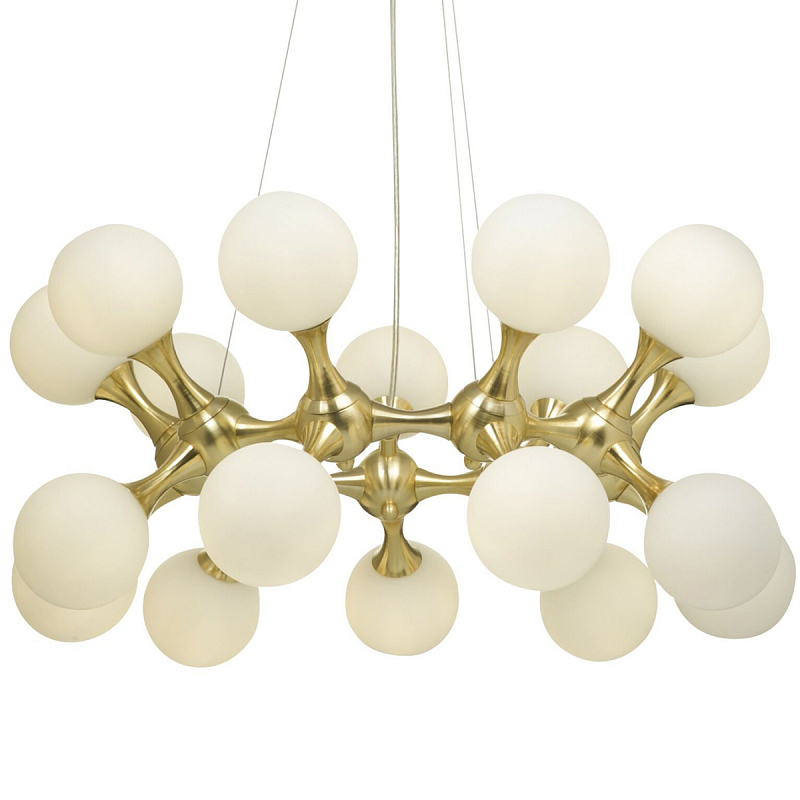 Люстра MOONDROP Chandelier Gold 18 Золотой Белый Люстра MOONDROP Chandelier Gold 18 Золотой Белый в Орле | Loft Concept