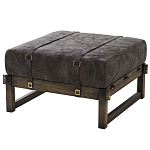 Пуф Duncan винтажная черная кожа  варинант исполнения - 2 | Loft Concept в Орле