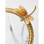 Ваза из прозрачного стекла с бронзовой вставкой в виде цветущей ветви Eden Garden porcelain and bronze варинант исполнения - 3 | Loft Concept в Орле