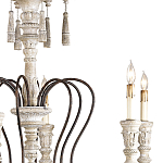 Люстра с состаренными резными элементами Graceful Profile варинант исполнения - 1 | Loft Concept в Орле