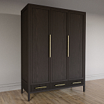 Большой Шкаф Primo Темный орех с 3 дверьми и 3 выдвижными ящиками варинант исполнения - 4 | Loft Concept в Орле