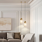 Подвесной светильник светодиодный с цилиндрическим плафоном Stone Helios варинант исполнения - 5 | Loft Concept в Орле