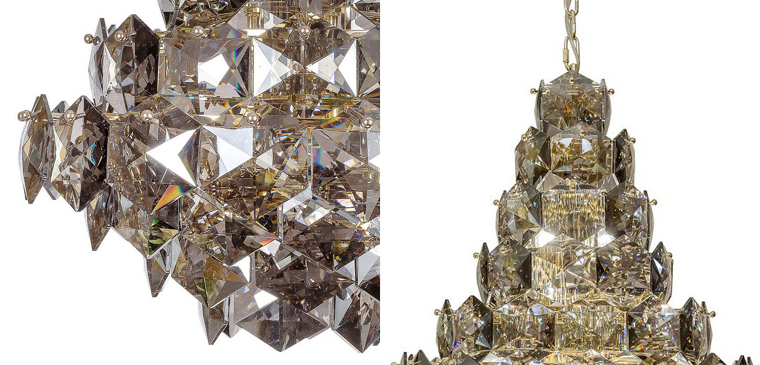 Люстра Tiers Crystal Light Chandelier Smoky 54 Люстра Tiers Crystal Light Chandelier Smoky 54 - Loft-Concept в Орле