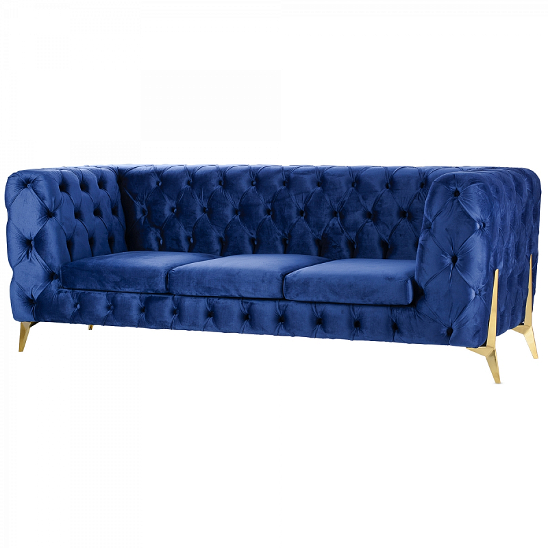 Диван Jasper Sofa Синий Латунь Диван Jasper Sofa Синий Латунь в Орле | Loft Concept