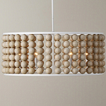 Люстра в форме цилиндра с вставками из деревянных бусин Wooden Beads варинант исполнения - 7 | Loft Concept в Орле