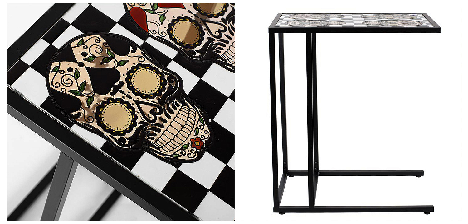 Приставной стол Skull on Chessboard Приставной стол Skull on Chessboard - Loft-Concept в Орле