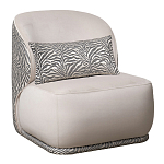 Кресло без подлокотников бежевое с принтом Macrocosm варинант исполнения - 1 | Loft Concept в Орле