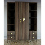 Большой шкаф с витриной Elsa Dreams Walnut варинант исполнения - 1 | Loft Concept в Орле