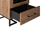 Шкаф-витрина в стиле лофт с чёрной стеклянной дверью Urban Style Space 2 варинант исполнения - 3 | Loft Concept в Орле