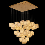 Люстра подвесная с квадратными плафонами из натурального камня Glowing Spheres варинант исполнения - 5 | Loft Concept в Орле