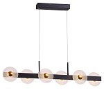 Линейный подвесной светильник с круглыми плафонами и золотистыми акцентами Aurelia Circles варинант исполнения - 2 | Loft Concept в Орле