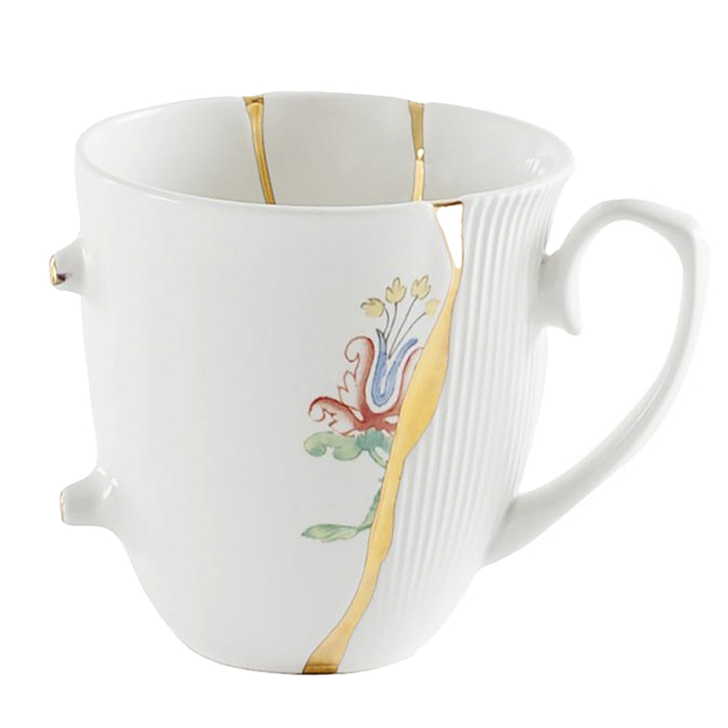 Кружка Seletti Kintsugi 2 Белый Золотой Мульти Кружка Seletti Kintsugi 2 Белый Золотой Мульти в Орле | Loft Concept