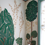 Обои ручная роспись Mughal Trees Original colourway on linen варинант исполнения - 2 | Loft Concept в Орле