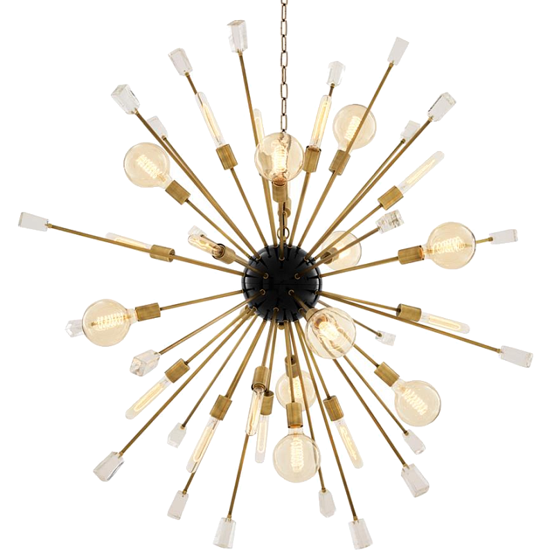 Люстра Chandelier Tivoli L Brass Латунь Черный Прозрачный (Transparent) Люстра Chandelier Tivoli L Brass Латунь Черный Прозрачный (Transparent) в Орле | Loft Concept