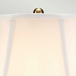 Настольная лампа с фарфоровым основанием с декоративным орнаментом и белым абажуром на темной круглой подставке Elstead Lighting варинант исполнения - 7 | Loft Concept в Орле