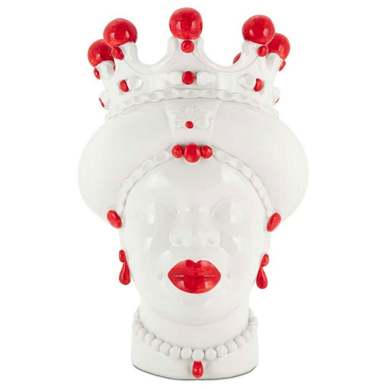Ваза Vase Moro Lady Medium Décor Белый Красный Ваза Vase Moro Lady Medium Décor Белый Красный в Орле | Loft Concept