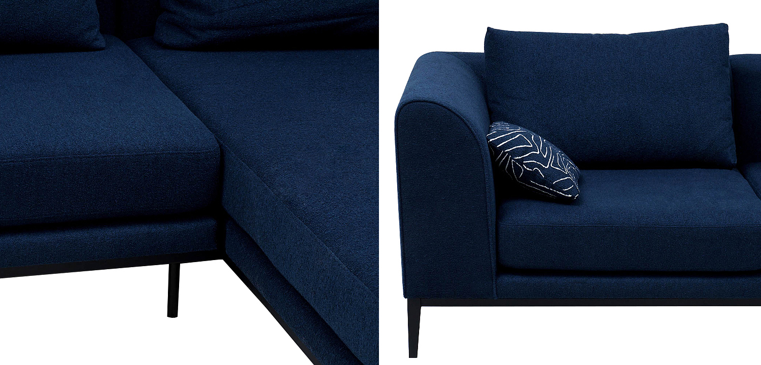 Угловой диван Ferguson Deep Blue Sofa Угловой диван Ferguson Deep Blue Sofa - Loft-Concept в Орле