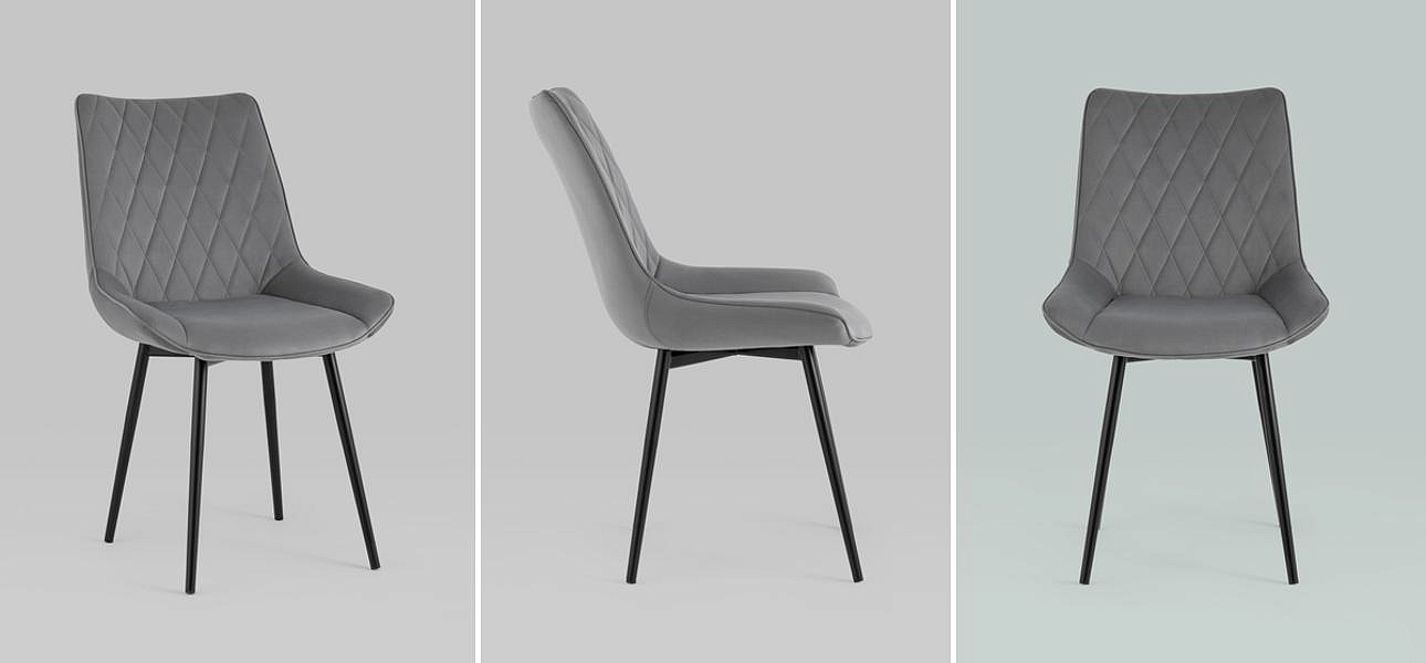 Стул Seoul S Chair Серый Велюр Стул Seoul S Chair Серый Велюр - Loft-Concept в Орле