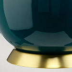 Настольная лампа с коническим дымчато-зелёным абажуром из искусственного шёлка Quintiesse варинант исполнения - 6 | Loft Concept в Орле