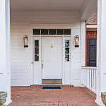 Настенный фонарь цилиндрической формы с рифленым стеклом в золотом каркасе на черном прямоугольном основании Eurofase варинант исполнения - 8 | Loft Concept в Орле