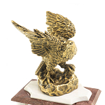 Часы настольные из натурального камня с декором в виде орла Eagle Stone Clock варинант исполнения - 3 | Loft Concept в Орле