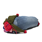 Подушка из джинсовой одежды и вязания Heart&Brain варинант исполнения - 2 | Loft Concept в Орле