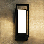 Уличный настенный светильник прямоугольный с чёрной рамкой Высота 35 см Geometric Glow варинант исполнения - 2 | Loft Concept в Орле